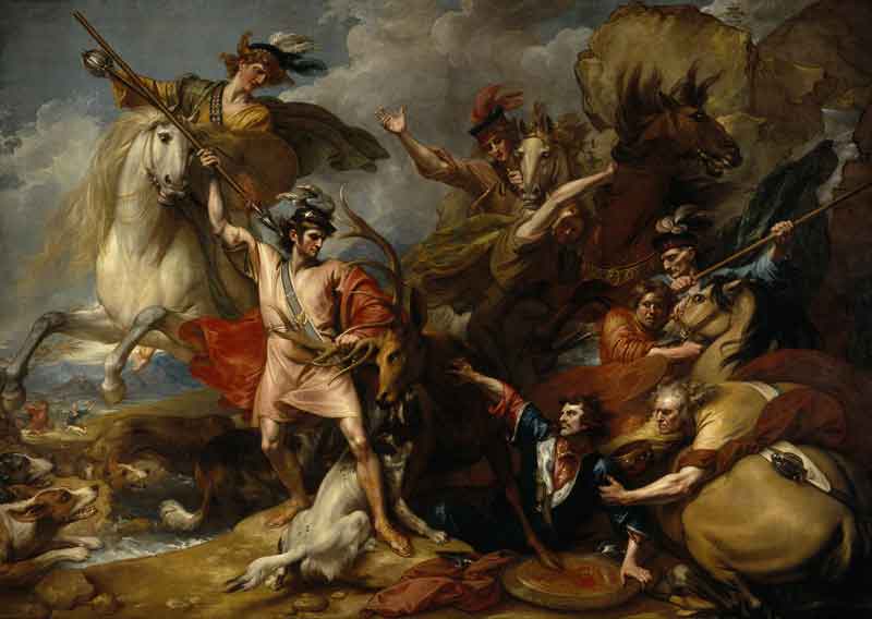 Benjamin West: „The death of the stag“ 1786 | © www.wikipedia.org