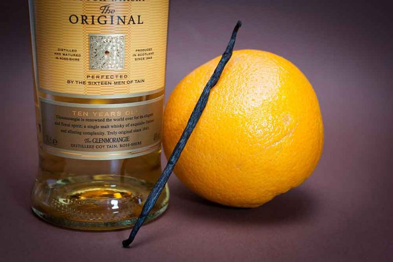 Orange und Vanille - zwei der Kernaromen des Glenmorangie The Original.