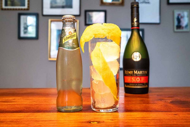 Cognac, Zitrone und Ginger Ale – ein perfekter Horse’s Neck.